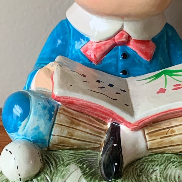 Vintage 1972 Joan Walsh Anglund Reading Kids Bookends - Picture 10 of 14